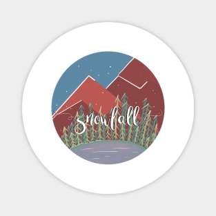 Snowfall / Nature Camping Trip Magnet